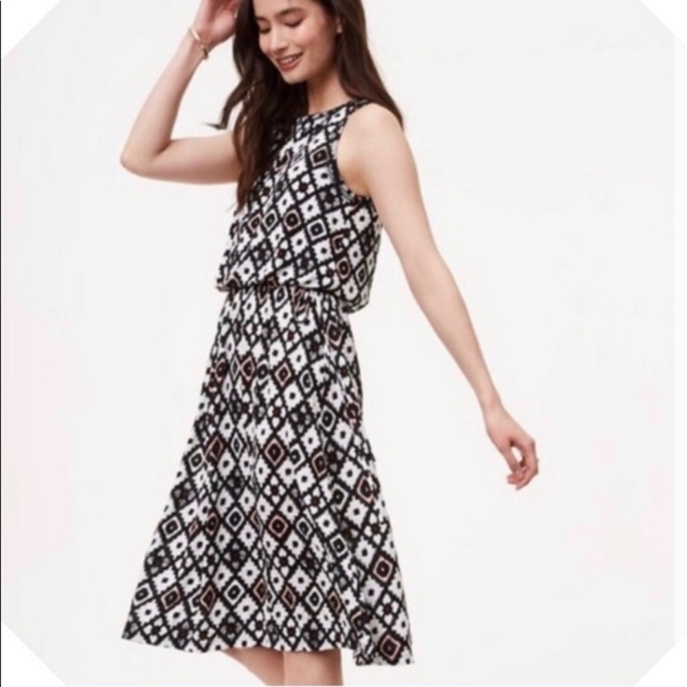 Ann Taylor Sleeveless Patchwork Dress Size S - Picture 7 of 7